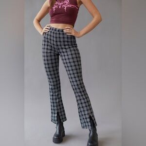Urban Renewal Remnants Plaid Front Slit Pant